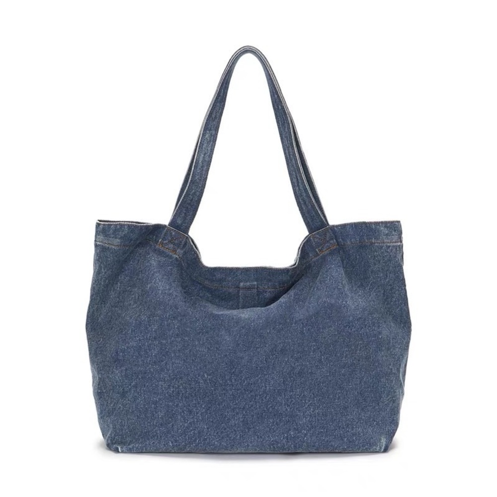 New Matin Kim Logo washed Denim tote blue - Picture 2 of 4